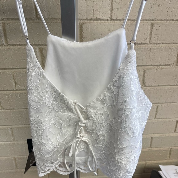 Lulu's White Lace Bralette Crop Top - Picture 5 of 9